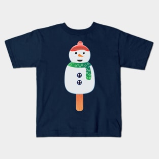 Christmas Snowman Festive Popsicle Kids T-Shirt